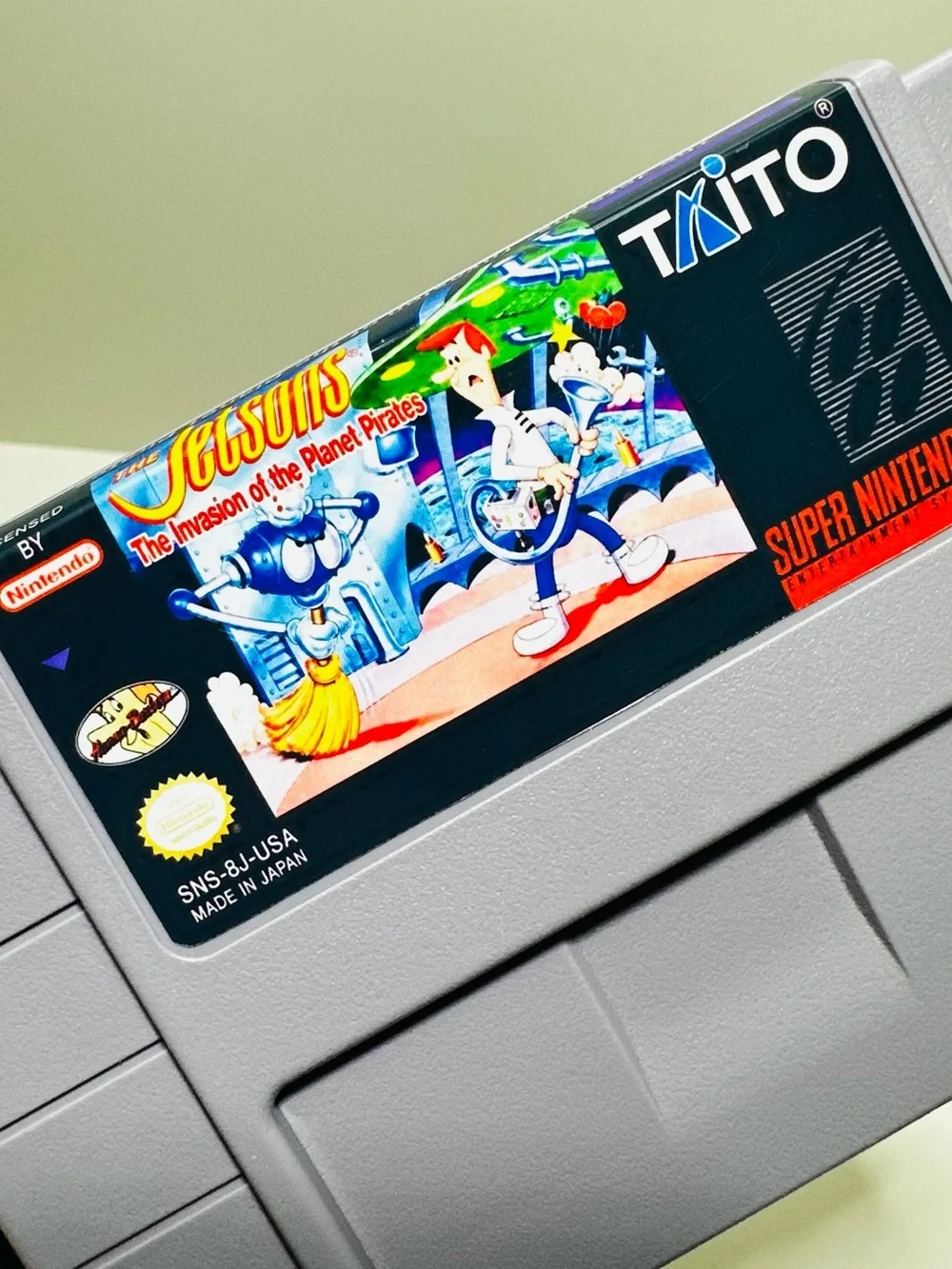 The Jetsons The Invasion of the Planet Pirates For Super Nintendo Game Cartridge